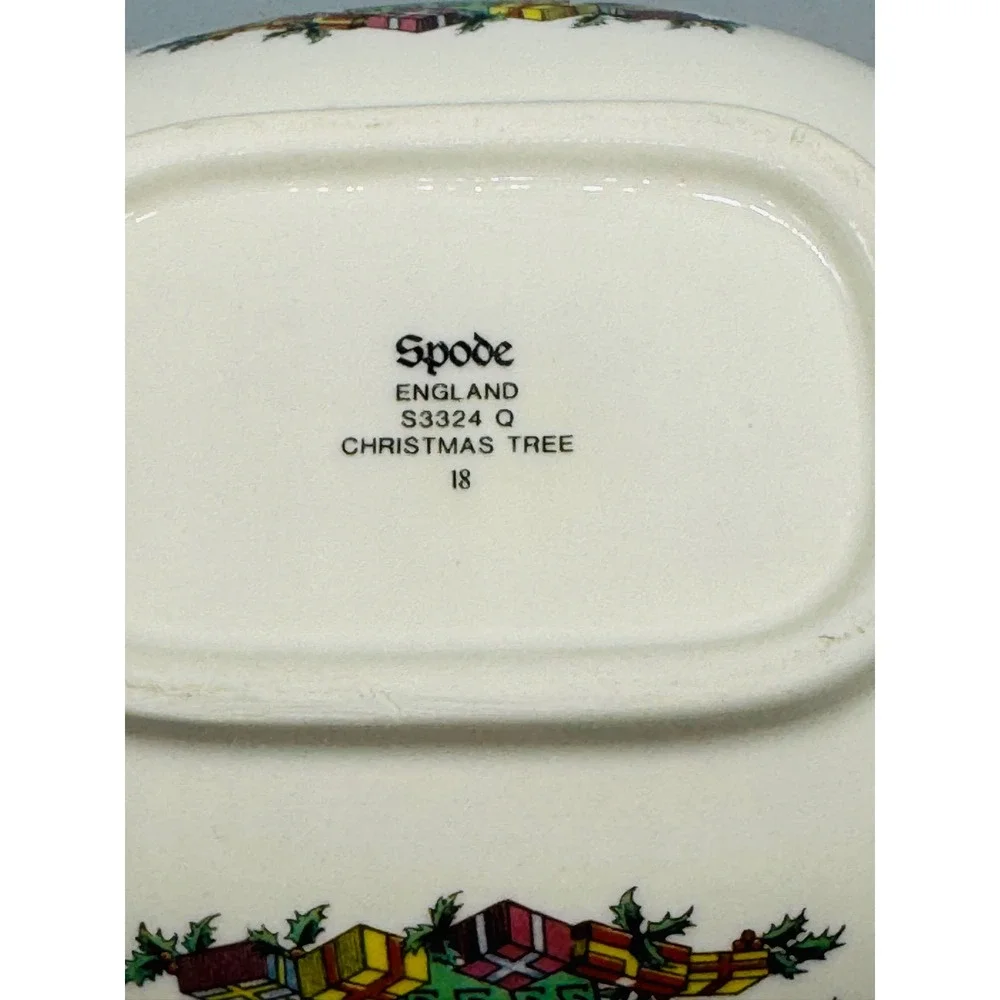 Spode Christmas Tree Creamer Lidded Sugar Bowl Set S3324 England Boxed